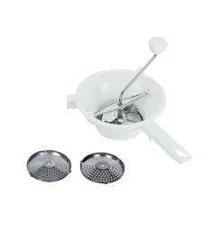 Passaverdure Manuale con 3 Trafìle in Acciaio Inox diametro 22 cm