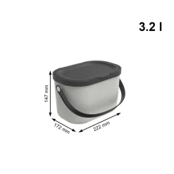 Pattumiera Albula Bianca 3,2 litri