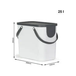 Pattumiera Albula Bianco 25 litri
