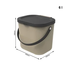 Pattumiera Albula Cappuccino 6 litri