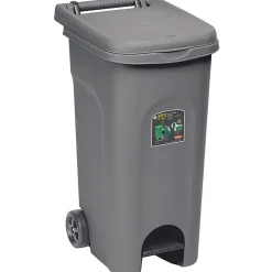 Pattumiera a pedale Linea Urban Eco System Grigio Polvere 80 Litri