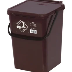 Pattumiera con coperchio colore marrone 10 litri