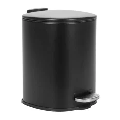 Pattumiera con Pedale in Acciaio Nero Opaco Soft Close 3 litri