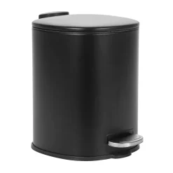 Pattumiera con Pedale in Acciaio Nero Opaco Soft Close 3 litri
