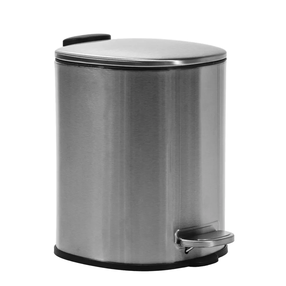 Pattumiera con Pedale in Acciaio Satinato Soft Close 3 litri
