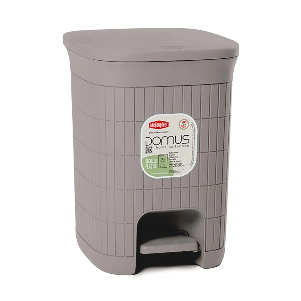 Pattumiera con pedale Linea Domus Tortora 20 litri