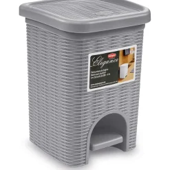 Pattumiera da bagno Grigio Linea Elegance 6 Litri