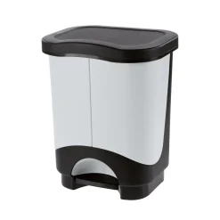 Pattumiera Differenziata a pedale Idea Grigio chiaro