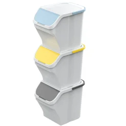 Pattumiera per la Raccolta Differenziata in plastica riciclata EcoSelect Bin 25 Litri Bianco