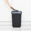 Pattumiera per raccolta differenziata con coperchio basculante Twist Argento 10 Litri