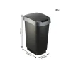 Pattumiera per raccolta differenziata con coperchio basculante Twist Argento 25 Litri