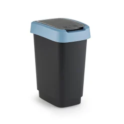 Pattumiera per raccolta differenziata con coperchio basculante Twist Blu 10 Litri