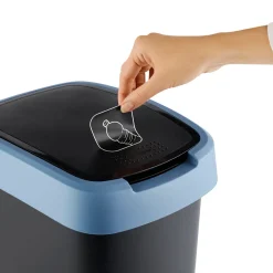 Pattumiera per raccolta differenziata con coperchio basculante Twist Blu 50 Litri