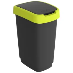 Pattumiera per raccolta differenziata con coperchio basculante Twist Lime 25 Litri