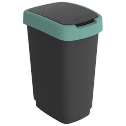 Pattumiera per raccolta differenziata con coperchio basculante Twist Verde 25 Litri