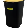 Pattumiera Plastica con Coperchio Giallo 50 litri