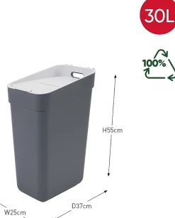 Pattumiera Raccolta Differenziata Ready to Collect Grigio scuro 30 litri