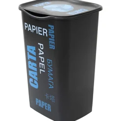 Pattumiera Recycling Carta Misto 50 Litri Nero