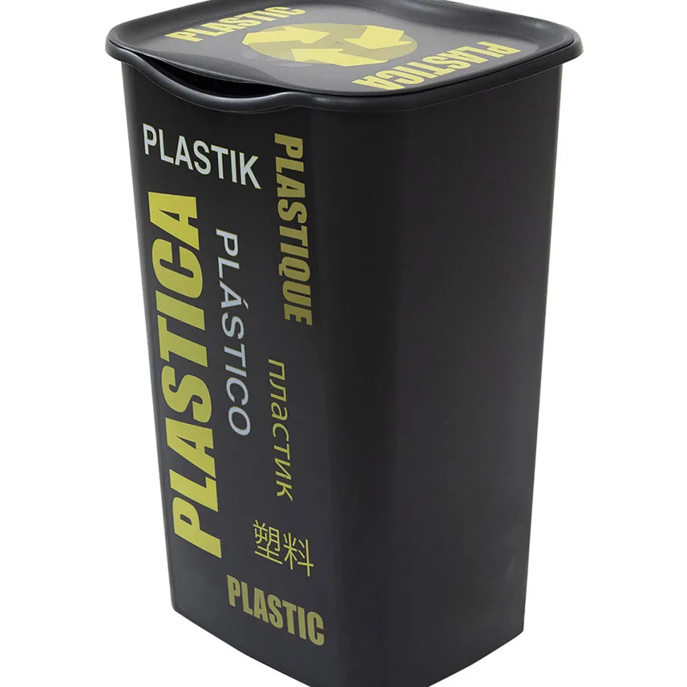 Pattumiera Recycling Plastica 50 Litri Nero