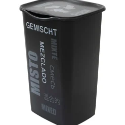 Pattumiera Recycling Raccolta Differenziata Misto 50 Litri Nero