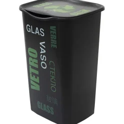 Pattumiera Recycling Vetro 50 Litri Nero