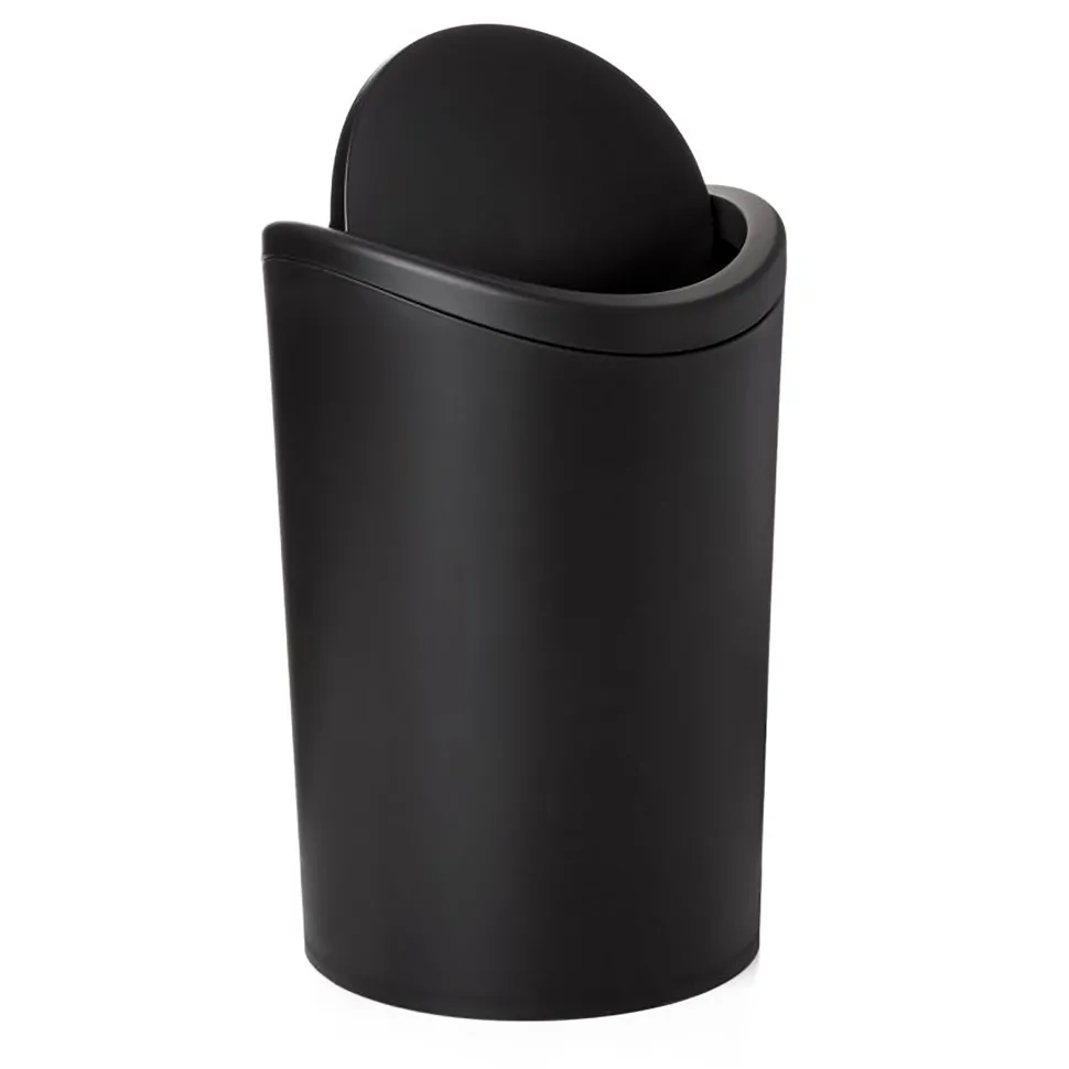 Pattumiera Standard con coperchio basculante Nera 6 litri