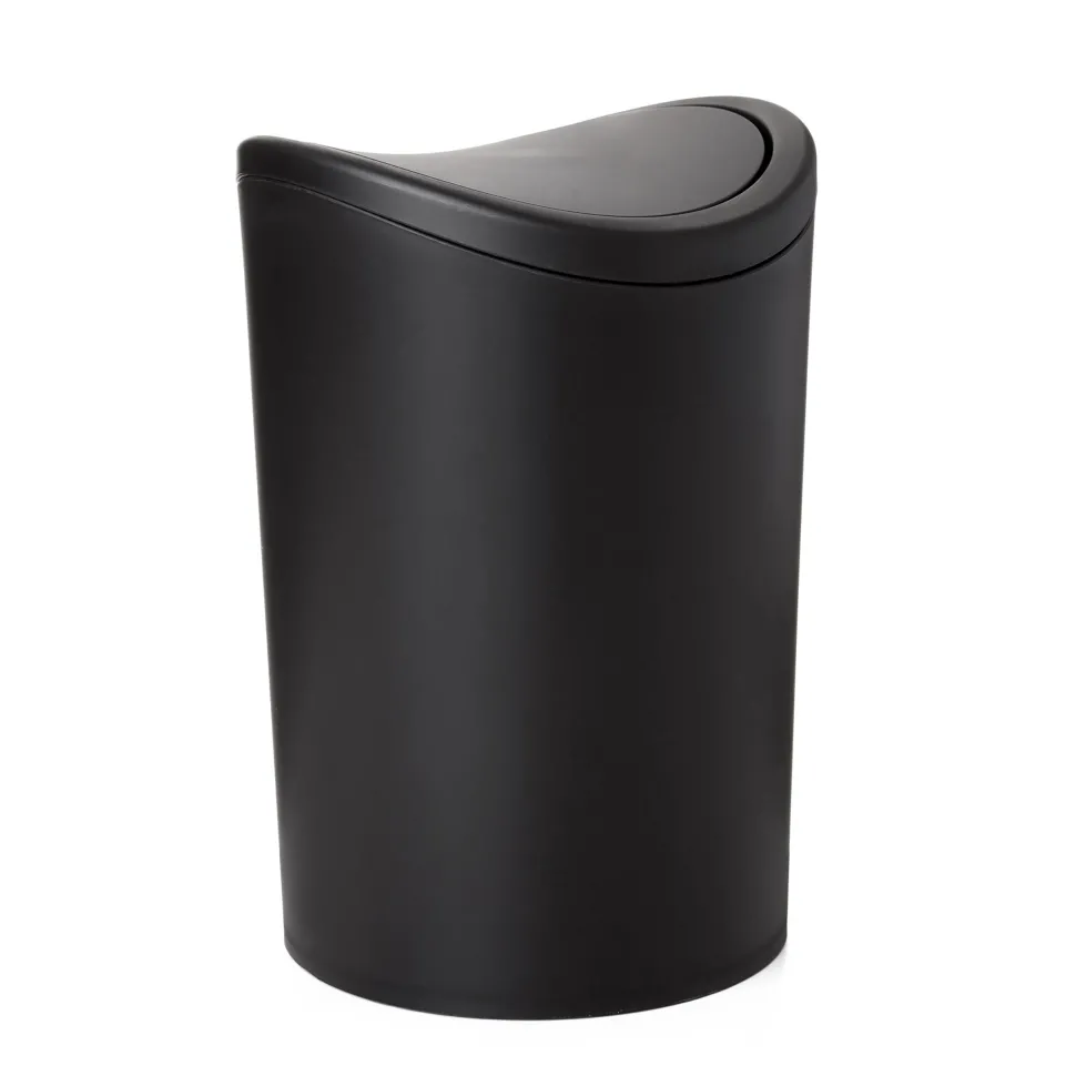 Pattumiera Standard con coperchio basculante Nera 6 litri