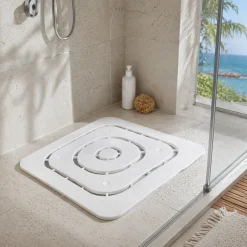 Pedana Doccia Antiscivolo in plastica Bianca 60x60 cm