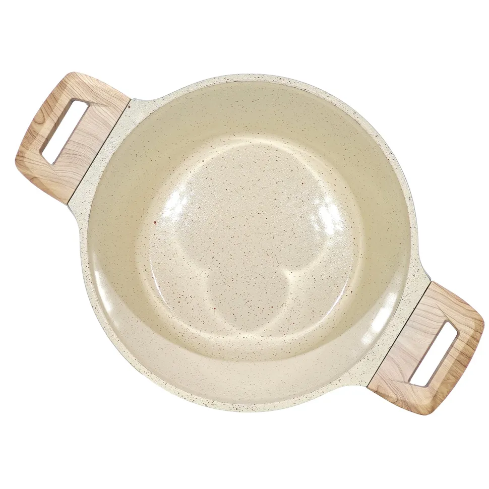 Pentola Antiaderente in alluminio pressato con Coperchio in Vetro Crazy Wood diametro 22 cm