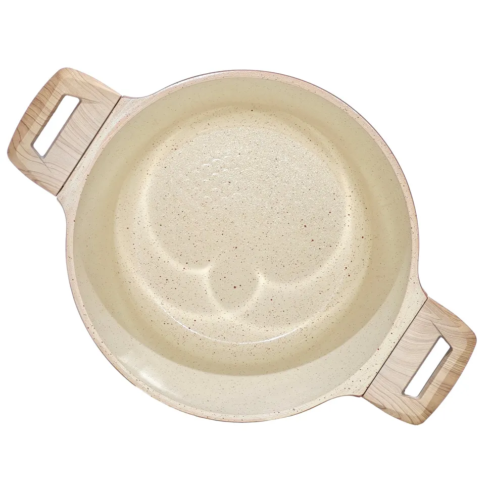 Pentola Antiaderente in alluminio pressato con Coperchio in Vetro Crazy Wood diametro 24 cm