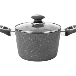 Pentola con coperchio in alluminio pressofuso Linea CookStone diametro 24 cm