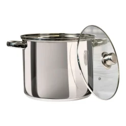 Pentola in acciaio inox con coperchio in vetro Linea Matilde diametro 24 cm