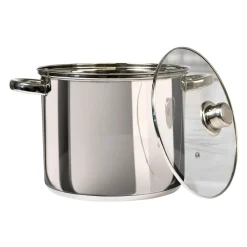 Pentola in acciaio inox con coperchio in vetro Linea Matilde diametro 28 cm