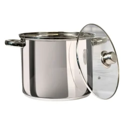 Pentola in acciaio inox con coperchio in vetro Linea Matilde diametro 28 cm