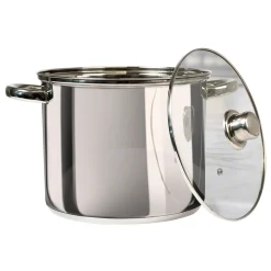 Pentola in acciaio inox con coperchio in vetro Linea Matilde diametro 30 cm