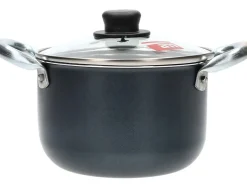 Pentola 2 manici con coperchio in vetro Linea Granito