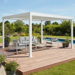 Pergola Bioclimatica in Alluminio Bianca 3x3 metri