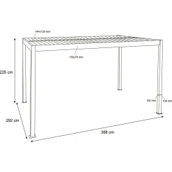 Pergola Bioclimatica in Alluminio Bianca 3x4 metri
