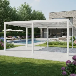 Pergola Bioclimatica in Alluminio Bianca 3x6 metri