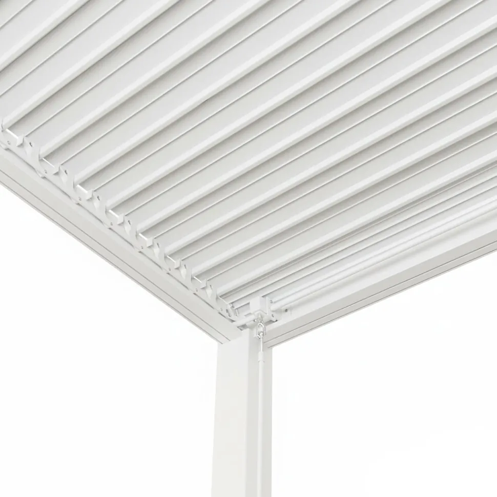 Pergola Bioclimatica in Alluminio Bianca 4x4 metri