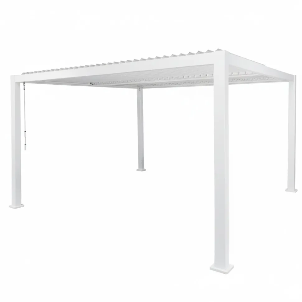 Pergola Bioclimatica in Alluminio Bianca 4x4 metri