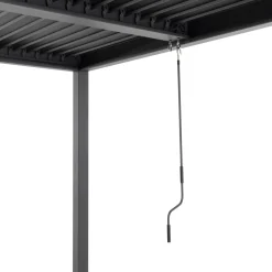 Pergola Bioclimatica in Alluminio Grigio Scuro 3x6 metri