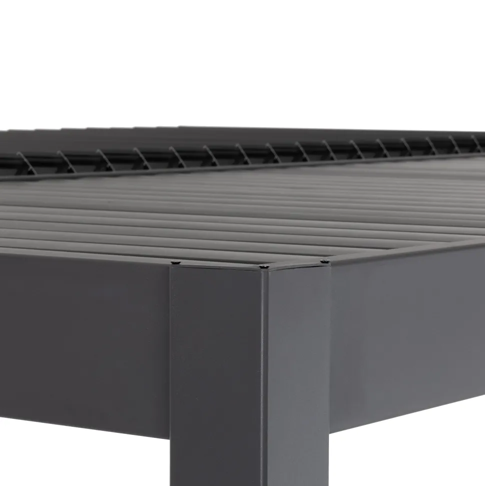Pergola Bioclimatica in Alluminio Grigio Scuro 3x6 metri