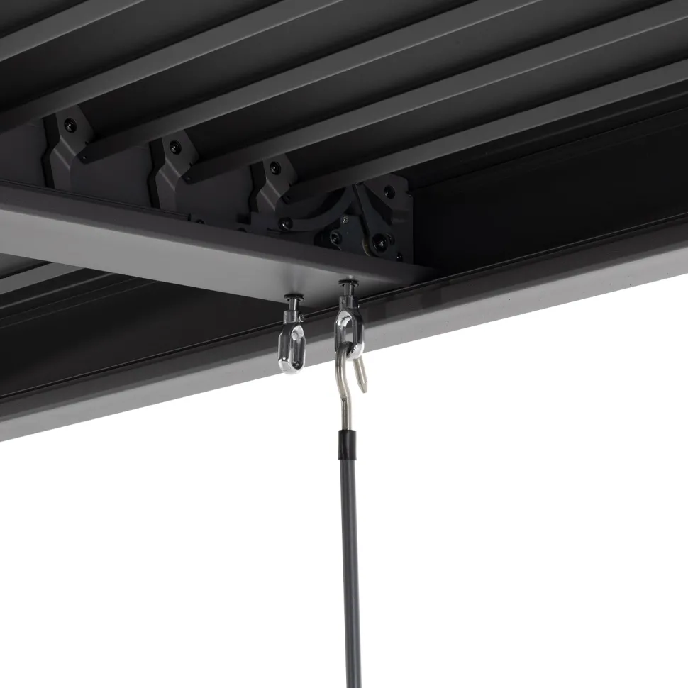 Pergola Bioclimatica in Alluminio Grigio Scuro 3x6 metri