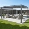 Pergola Bioclimatica in Alluminio Grigio Scuro 4x4 metri