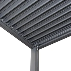 Pergola Bioclimatica in Alluminio Grigio Scuro 4x4 metri