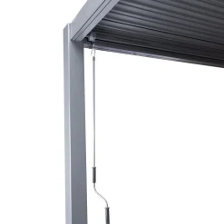Pergola Bioclimatica in Alluminio Grigio Scuro 4x4 metri
