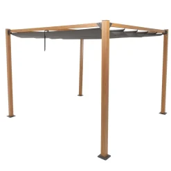 Pergola da Giardino con Telo Retrattile Antracite 3x3 metri