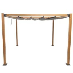 Pergola da Giardino con Telo Retrattile Antracite 3x3 metri