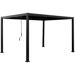 Pergola in Alluminio Sirio con Alette Regolabili Grigia 3x4